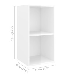 Ensemble de meubles TV 4 pcs Blanc brillant Bois d'ingénierie