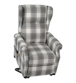 Fauteuil de massage Blanc et gris Tissu