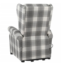 Fauteuil de massage Blanc et gris Tissu