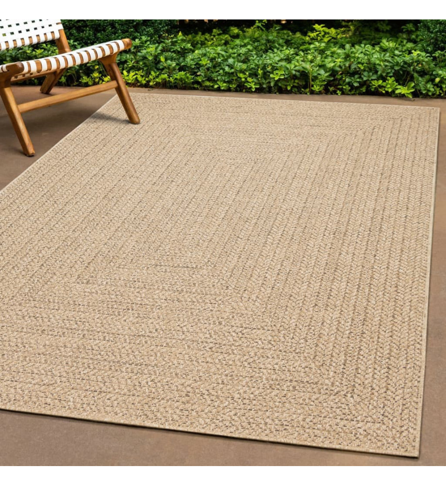 Tapis 120x170 cm aspect jute intérieur et extérieur