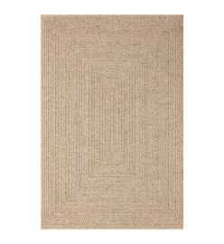 Tapis 120x170 cm aspect jute intérieur et extérieur