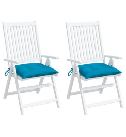 Coussins de chaise 2 pcs bleu clair 50x50x7 cm tissu oxford