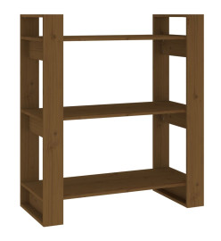 Bibliothèque/Cloison Marron miel 80x35x91 cm Bois massif