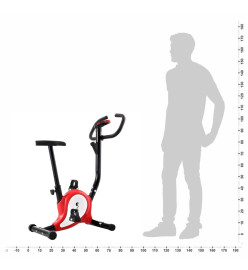 Vélo d'appartement avec résistance à courroie Rouge