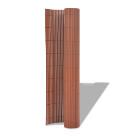 Clôture de jardin Double face PVC 90 x 500 cm Marron