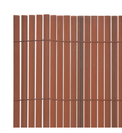 Clôture de jardin Double face PVC 90 x 500 cm Marron