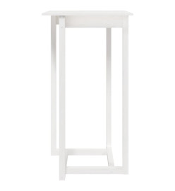 Table de bar Blanc 60x60x110 cm Bois massif de pin