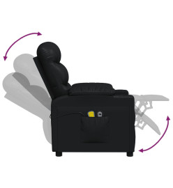 Fauteuil de massage Noir Similicuir