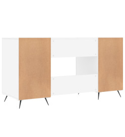 Bureau blanc 140x50x75 cm bois d'ingénierie