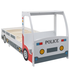 Lit voiture de police avec matelas pour enfants 90x200cm 7 Zone