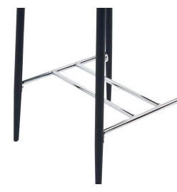 Tabourets de bar lot de 6 noir similicuir