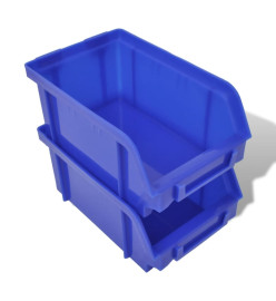 Jeu de paniers muraux de stockage Plastique 30pcs Bleu et rouge