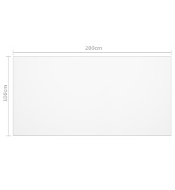 Protecteur de table transparent 200x100 cm 1,6 mm PVC