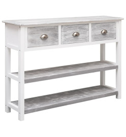 Buffet Gris antique 108x30x76 cm Bois de Paulownia massif