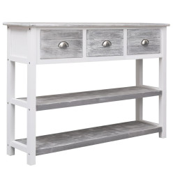 Buffet Gris antique 108x30x76 cm Bois de Paulownia massif