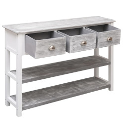 Buffet Gris antique 108x30x76 cm Bois de Paulownia massif