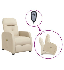 Fauteuil de massage Crème Tissu