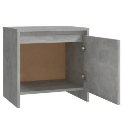 Tables de chevet 2 pcs Gris béton 45x34x44,5 cm Aggloméré