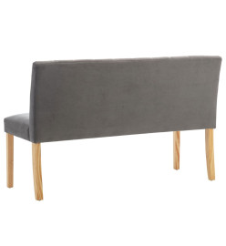 Banc 140 cm Gris Velours