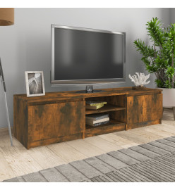 Meuble TV Chêne fumé 140x40x35,5 cm Bois d'ingénierie