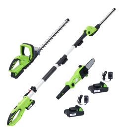 Set outils électriques jardin sans fil 3pcs chargeurs/batteries