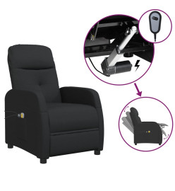 Fauteuil électrique de massage Noir Tissu