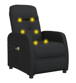 Fauteuil électrique de massage Noir Tissu