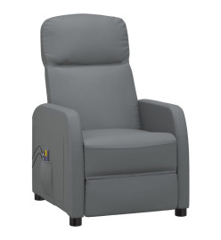 Fauteuil de massage électrique Anthracite Similicuir