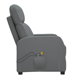 Fauteuil de massage électrique Anthracite Similicuir