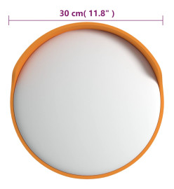 Miroir de traffic convexe extérieur Orange Ø30 cm Polycarbonate