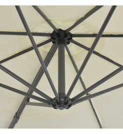 Parasol en porte-à-faux avec poteau en aluminium 300 cm Sable