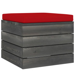 Salon palette de jardin 9 pcs avec coussins Bois de pin massif