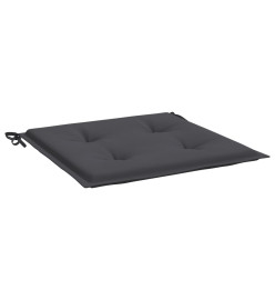 Coussins de chaise de jardin 4 pcs anthracite 50x50x3 cm