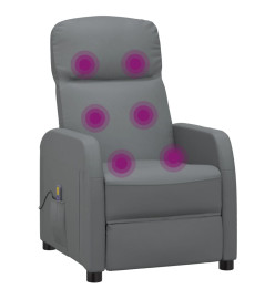 Fauteuil de massage Anthracite Similicuir