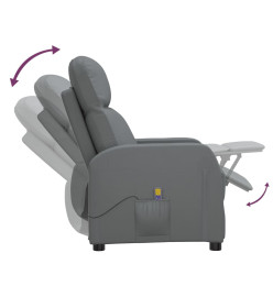 Fauteuil de massage Anthracite Similicuir