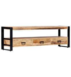 Meuble TV 150x30x45 cm Bois solide de manguier