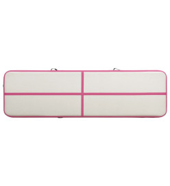 Tapis gonflable de gymnastique avec pompe 700x100x15cm PVC Rose