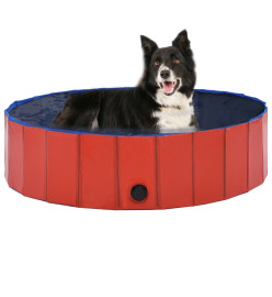 Piscine pliable pour chiens Rouge 120x30 cm PVC