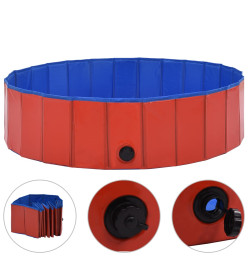 Piscine pliable pour chiens Rouge 120x30 cm PVC