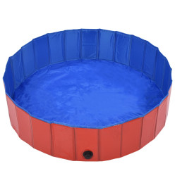 Piscine pliable pour chiens Rouge 120x30 cm PVC