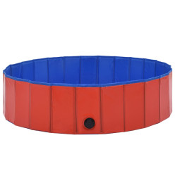 Piscine pliable pour chiens Rouge 120x30 cm PVC