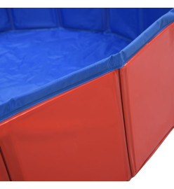 Piscine pliable pour chiens Rouge 120x30 cm PVC