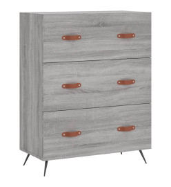 Buffet haut Sonoma gris 69,5x34x180 cm Bois d'ingénierie