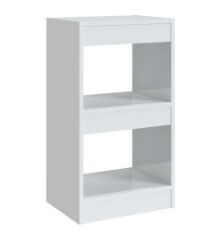 Bibliothèque/Séparateur de pièce Blanc brillant 40x30x72 cm
