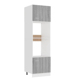 Armoire à micro-ondes Sonoma gris 60x57x207 cm