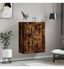 Armoire murale chêne fumé 69,5x34x90 cm bois d'ingénierie