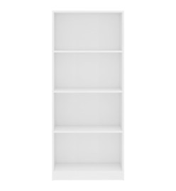 Bibliothèque à 4 niveaux Blanc 60x24x142 cm Aggloméré