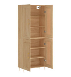 Buffet haut Chêne sonoma 69,5x34x180 cm Bois d'ingénierie