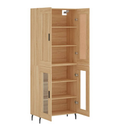 Buffet haut Chêne sonoma 69,5x34x180 cm Bois d'ingénierie