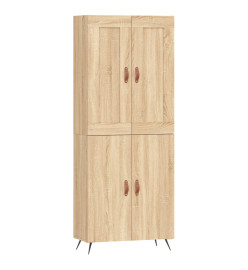 Buffet haut Chêne sonoma 69,5x34x180 cm Bois d'ingénierie